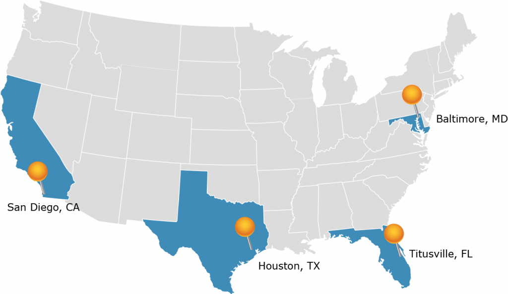 Northrop Grumman Locations Map