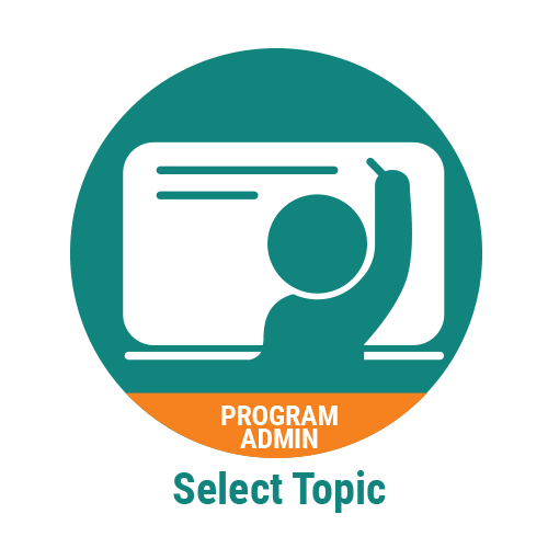 Program admin selects topic icon