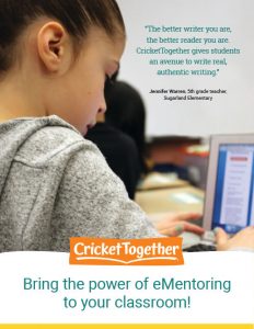Student learning on laptop, bring the power of e-Mentoring to your classroom