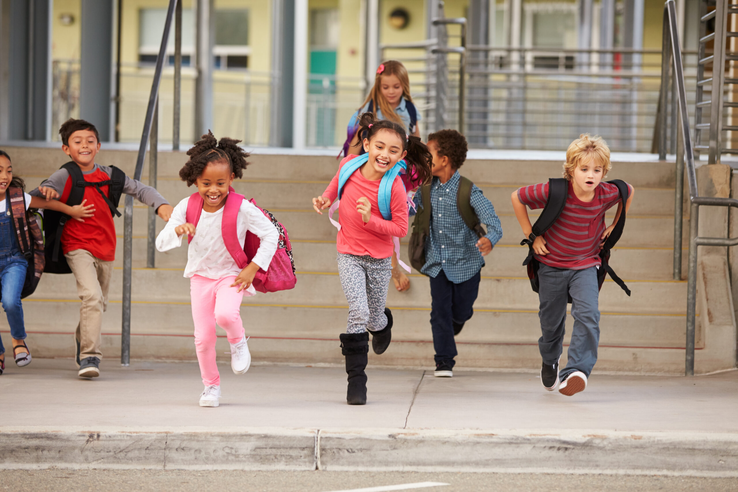 Children celebrating the end of the school year