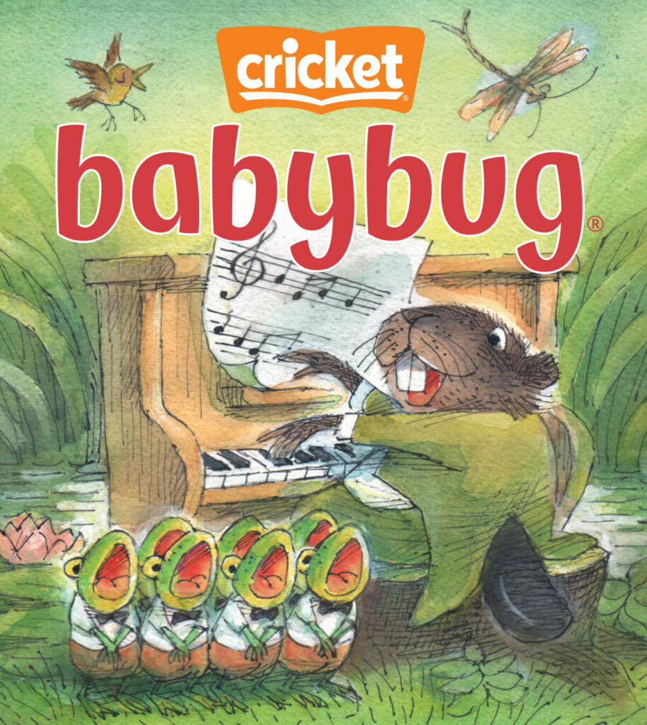 Babybug Magazine July/August 2026 cover featuring the theme Hooray for Music for babies, toddlers, and families