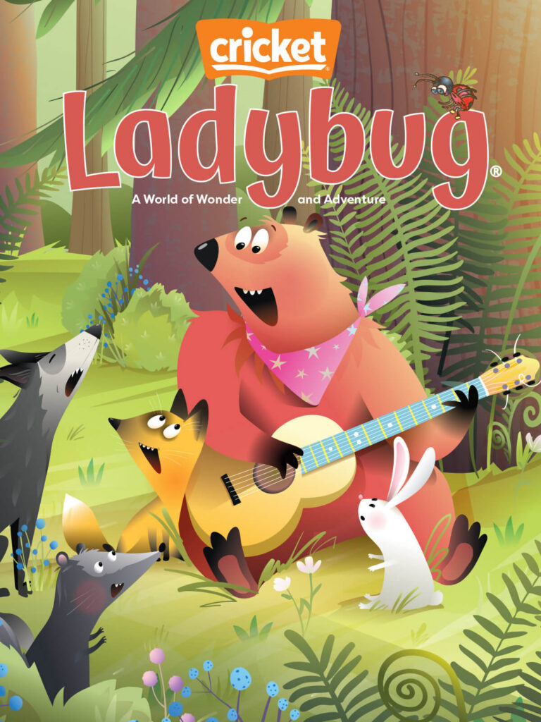 Ladybug Magazine July/August 2026 cover featuring The Power of Music and stories about musicians, songs, and music history.