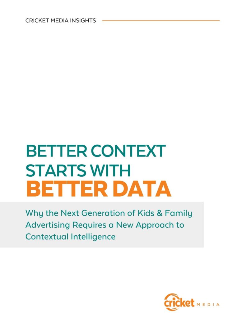 Cover of the Cricket Media Insights white paper “Better Context Starts With Better Data.”